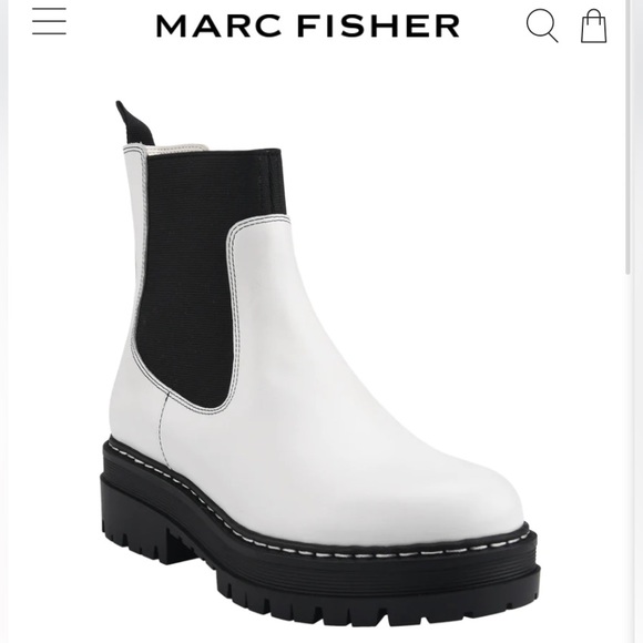 🐌🌥️💌Brand New in Box Marc Fisher Patrick Chelsea Lug Sole Boots - Picture 1 of 3